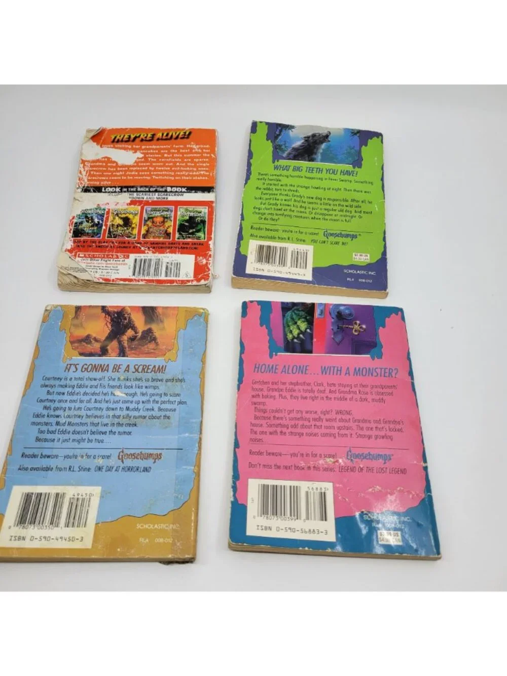 GOOSEBUMPS Lot of 4 Vintage Horror Books Juvenile Fiction by R.L. Stine - CB043